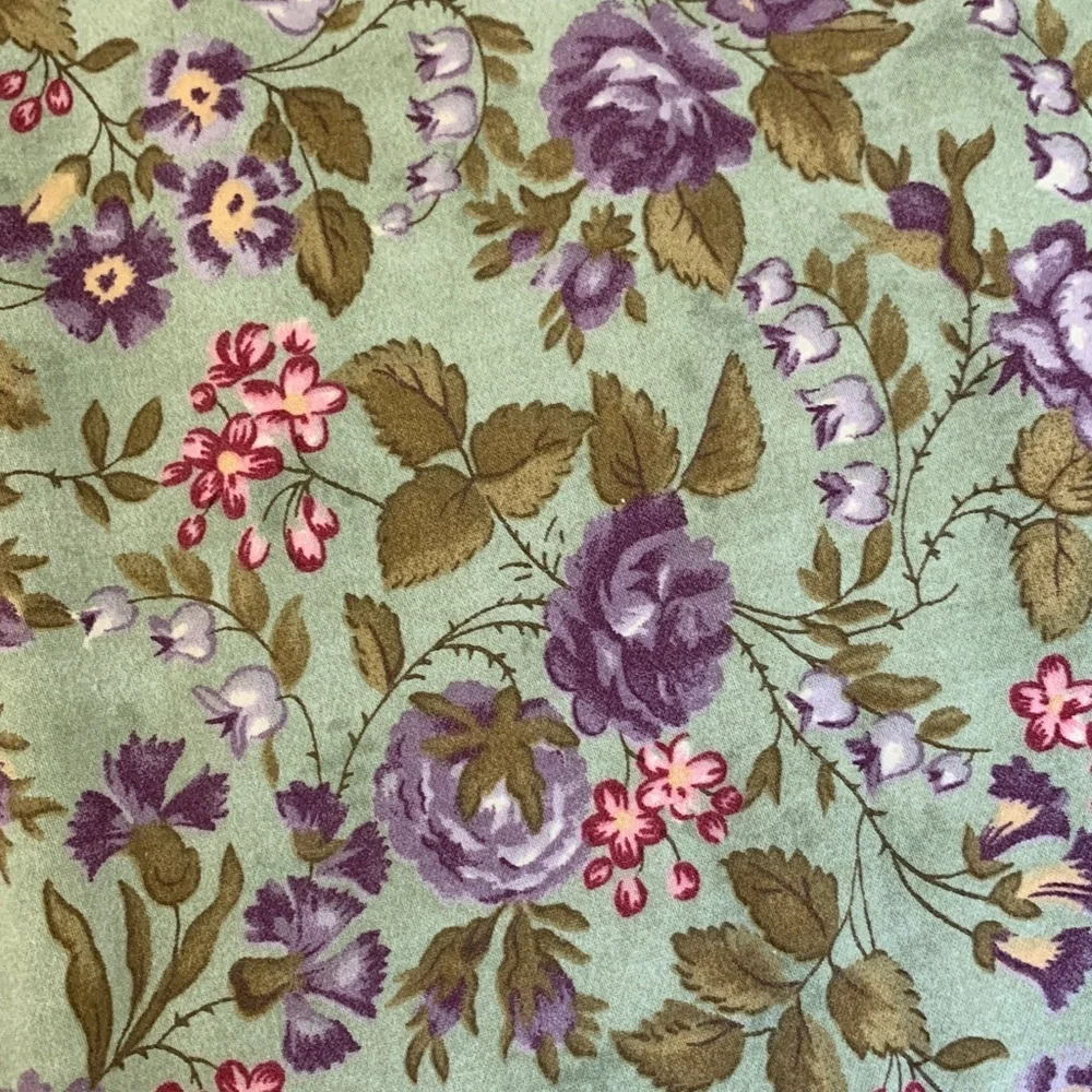 April Cornell queen duvet cover green, purple, pink floral